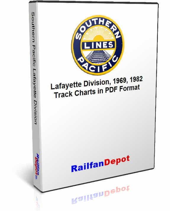 Southern Pacific Lafayette Division Track Chart 1982