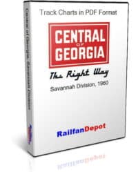 Central of Georgia Track Chart Savannah Division 1960