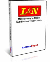 L&N Montgomery to Mobile Subdivision Track Chart 1964